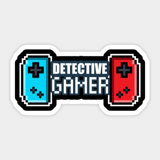 Detective Gamer - 8-bit Retro Pixel Classic Nostalgia Video Games Sticker